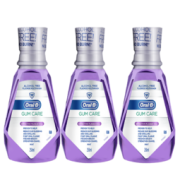 Oral-B 欧乐-B 欧乐B漱口水牙龈专护牙膏伴侣250ml3瓶装 欧美设计 薄荷口味 不含酒精配方共750ml