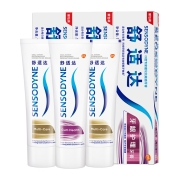 88VIP：SENSODYNE 舒适达 牙膏套装 100g*3 (2支多效+1支牙龈)或(1支多效+2支牙龈)赠抗敏牙膏 50g+凑单
