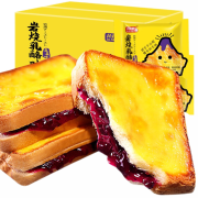比比赞 岩烧乳酪吐司面包礼盒 蓝莓味200g+送200g共400g*2件