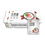 京东极速版、限地区：君乐宝 多果丽 草莓果粒 90g *8联杯装 低温酸奶*6件