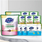 京喜app：超能  柔顺舒适洗衣液500g*2+30gAPG皂粉*4+20g*5袋组合装