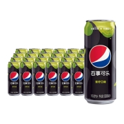 88vip：百事可乐 无糖Pepsi 碳酸饮料青柠口味330ml*24罐34.8元包邮