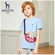 HAZZYS 哈吉斯 中大童休闲圆领衫