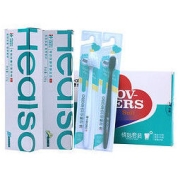 HEALSO 华素愈创 牙膏 去口苦异味 改善牙龈出血 情侣套装120g*2（茉莉花茶香+姜盐香）+牙刷2支 新老包装随机发
