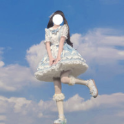 樱姬 Lolita洛丽塔 呲甜SK波点背带裙 蓝色