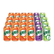 20点开始、88VIP：pepsi 百事 美年达橙味330ml*16苹果330ml*4葡萄330ml*4罐装碳酸汽水饮料整箱*2件