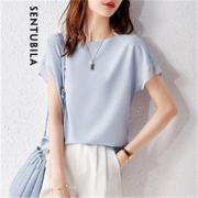 Sentubila 尚都比拉 女士短袖雪纺衫 P12V36790