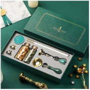SUIDISI 穗迪思 火漆印章 墨绿权杖柄套装 欧式复古礼盒