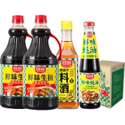88VIP：厨邦 鲜味生抽1.25l*2+鲜味蚝油490g+葱姜汁料酒500ml+凑单
