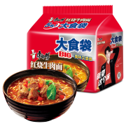 限地区：康师傅 大食袋红烧牛肉面 145g*5包*8件
