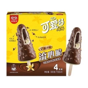 plus会员：和路雪 可爱多棒棒 流心脆巧克力口味冰淇淋 75g*4支