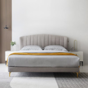 SUNHOO 双虎-全屋家具 RC059B 现代简约科技布艺床 1.5m低箱床
