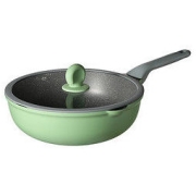 COOKER KING 炊大皇 竹青石不粘锅30cm家用平底炒菜锅铝合金易洁锅具明火燃气电磁炉通用CG30ZQ
