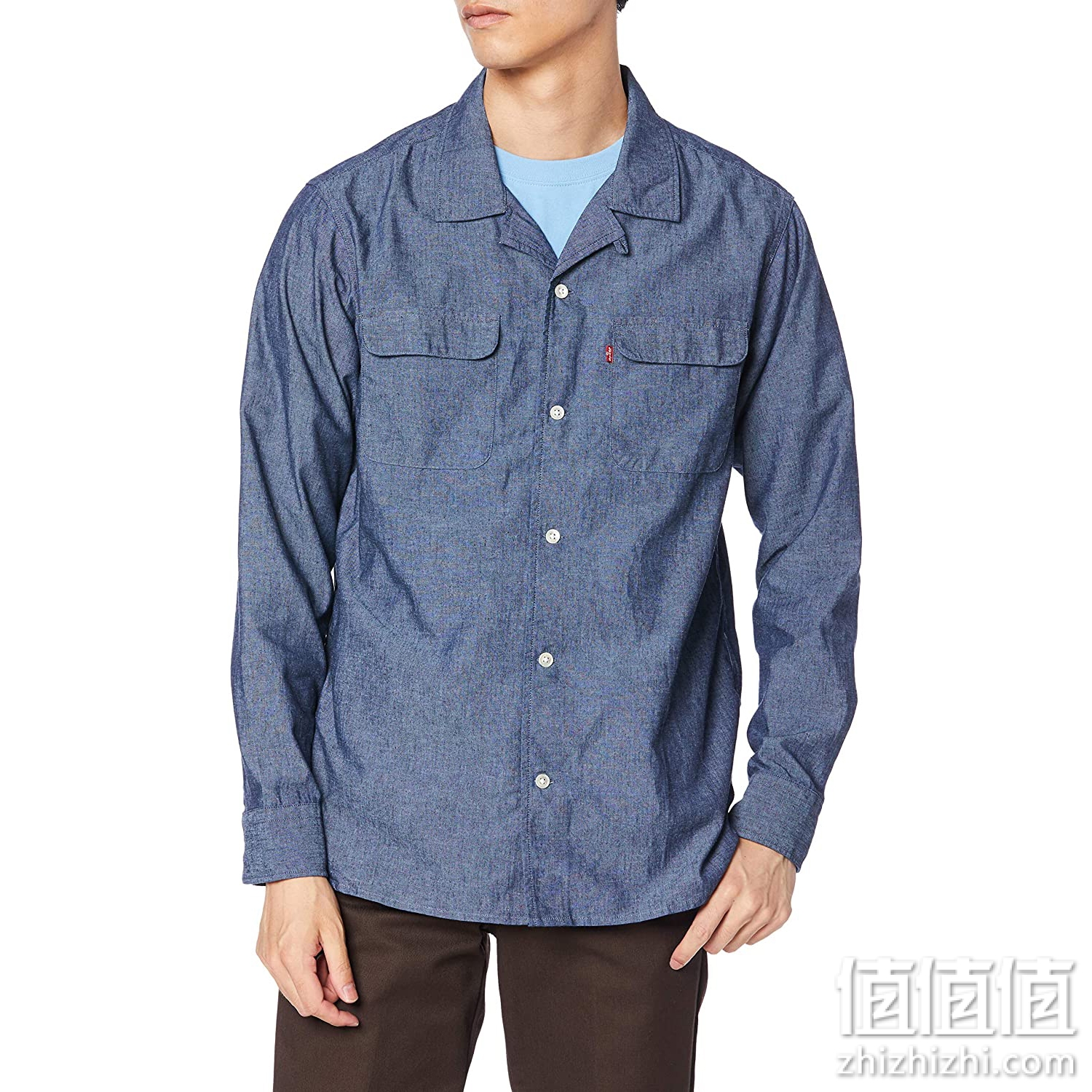 Levi's 李维斯 衬衫 LS RELAXED SAFARI SHIRT COOLMAX CHAMBRA 男士