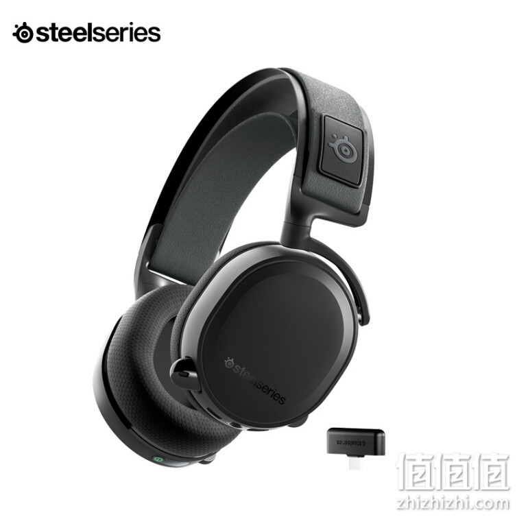 赛睿 (SteelSeries) 寒冰Arctis 7+ 无线耳机耳麦 2.4 GHz头戴式耳机 电竞游戏耳机 经典升级款 黑色