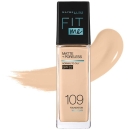 美宝莲 (MAYBELLINE) fitme乳液粉底液干皮水润柔雾哑光遮瑕保湿持久不脱妆粉底 哑光版109象牙色