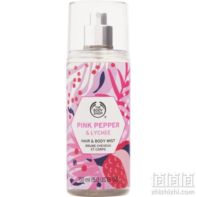 美体小铺（THE BODY SHOP）粉红胡椒荔枝头发身体喷雾便携香雾清爽舒适清新气味 150ml