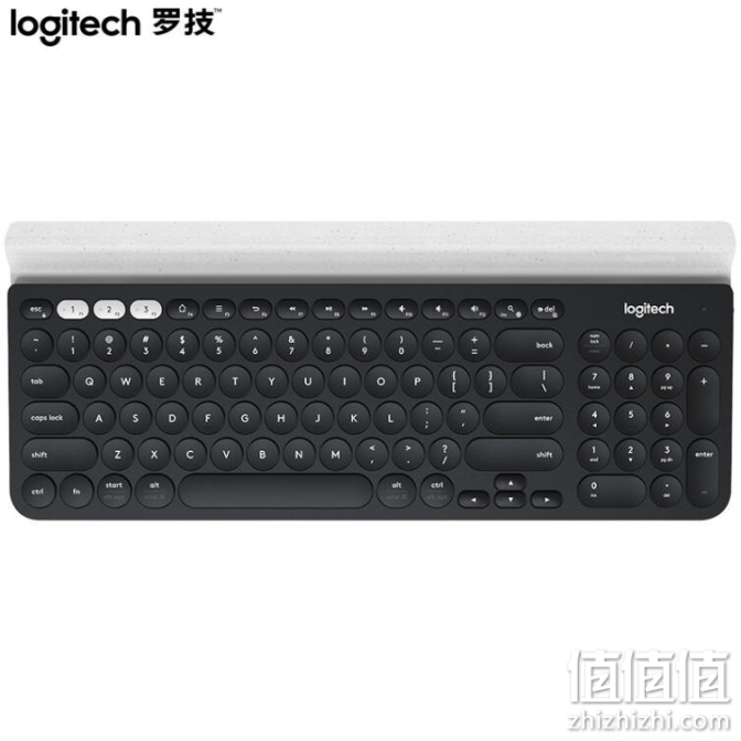 罗技（Logitech）K780 键盘 无线蓝牙键盘 办公键盘 纤薄便携键盘 笔记本键盘 优联 全尺寸 黑色
