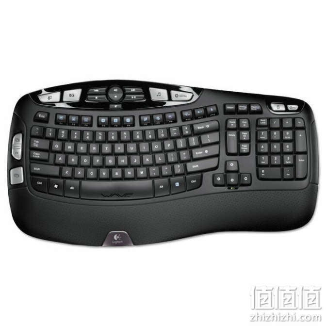 罗技 Logitech K350无线键盘 黑色 型号:920-001996