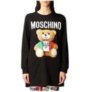 MOSCHINO 莫斯奇诺 女士经典小熊印花长款长袖T恤 0707-0540