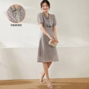 限尺码：LOUIS YAO 白鹿语 女士波点连衣裙 WYU227220498