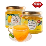 【福事多】蜂蜜柚子茶柠檬茶500g*2瓶19.9元