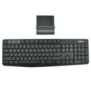 logitech 罗技 K375s 104键 2.4G蓝牙 双模薄膜键盘 黑色 无光
