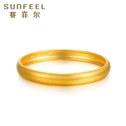 88VIP：SUNFEEL 赛菲尔 女士古法黄金手镯 ZSA00109 约20.20g