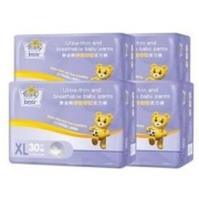 Teddy Bear 泰迪熊 拉拉裤 呼吸特薄活力婴儿成长裤 XL30片*4包(建议8-12kg)