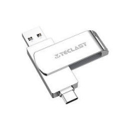 Teclast 台电 睿动系列 USB 3.0 U盘 银色 64GB USB-A/Type-C双口