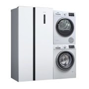 PLUS会员：SIEMENS 西门子 冰箱洗衣机烘干机套装 KA50NE20TI变频对开门冰箱502L白色+WT47W5601W烘干机9kg白色+WM12P2602W滚筒洗衣机10kg白色