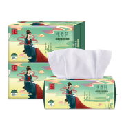 PLUS会员：唯吉 珍珠纹加厚棉柔巾 80抽 （20cm*20cm）  *3件