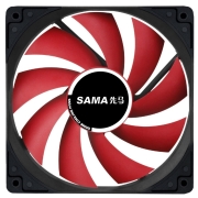 Sama 先马 游戏风暴 黑框红叶无光静音风扇 12CM*3件