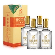 金徽 酒 浓香型白酒 42度 世纪金徽三星500mL*4瓶整箱（内含礼袋） 整箱