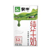 PLUS会员：MENGNIU 蒙牛 纯牛奶 250ml*16盒*2箱