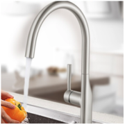 MOEN 摩恩 新莎曼系列 GN60407SRS 冷热厨房龙头 金色拉丝款