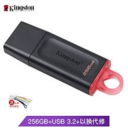 Kingston 金士顿 DataTraveler系列 DTX USB 3.2 U盘 黑色 256GB USB-A