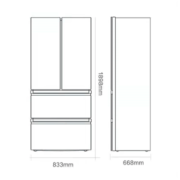 TOSHIBA 东芝 雾语系列 GR-RF534WE-PM137 风冷多门冰箱 515L 绸缎灰