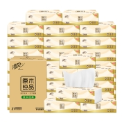 拍3件 88VIP：清风抽纸原木经典3层100抽27包面纸巾餐巾纸抽家用实惠装整箱
