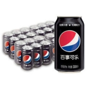 pepsi 百事 可乐 无糖黑罐 Pepsi 碳酸饮料 常规罐 330ml*24罐 整箱装 百事出品