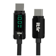 itir 双Type-c PD100W 数显数据线 1m