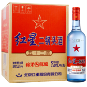 京喜、PLUS会员：红星 二锅头53度绵柔八年陈酿750ml*6瓶＋赠小酒