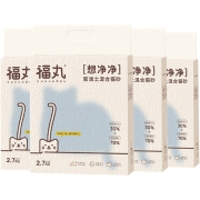 PLUS会员：FUWAN 福丸 膨润土混合猫砂 2.7kg*4包