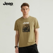吉普Jeep 2022夏季新款 男纯棉休闲印花T恤