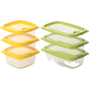 CHAHUA 茶花 冰箱食品保鲜盒 方形780mL+长方形830mL 2组6个