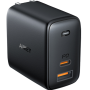 AUKEY 傲基科技 PA-B3 氮化镓充电器 Type-C/USB-A 65W 黑色