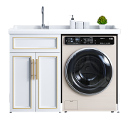 Uniler 联勒 太空铝洗衣机柜 简美 白色 120cm1499元 包邮（拍下立减）