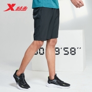 特步 休闲裤短裤男 黑 L/175