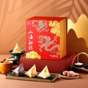 史低！840g 故宫食品 朕的心意 佛跳墙豆沙蜜枣高端粽子礼盒装