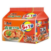 康师傅 方便面 经典香辣牛肉*5袋+韩式辣牛肉*1袋 泡面袋装速食 6连包组合装